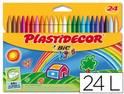24 lápices cera Plastidecor